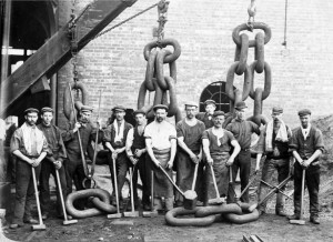 The usual suspects on the chain gang. Sledge hammers not required.