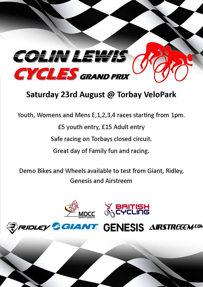 Colin Lewis Cycles Grand Prix – Sat 23rd August